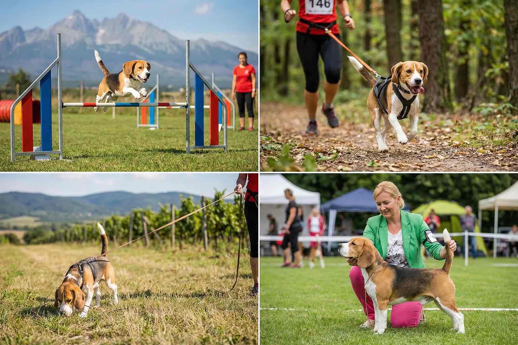 športy a aktivity s bíglom