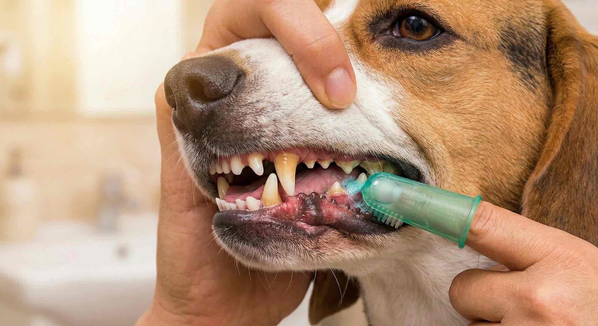 Použitie špeciálnej prstovej kefky a enzymatickej zubnej pasty