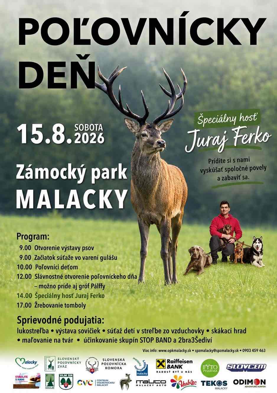 Plagát Poľovnícky deň a Oblastná výstava psov Malacky 2026